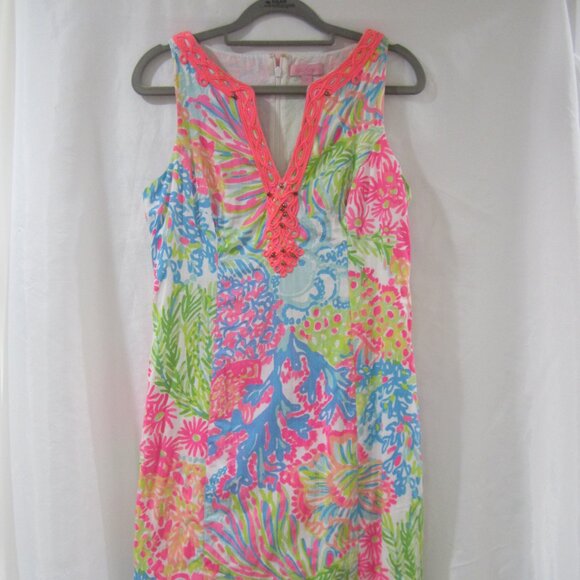 Lilly Pulitzer 4 Ryder Shift Dress Lovers Coral - Picture 1 of 8